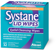 Systane eye lid cleaning wipes