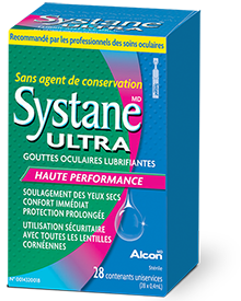Gouttes oculaires lubrifiantes Systane Ultra sans agent de conservation contre la sécheresse oculaire