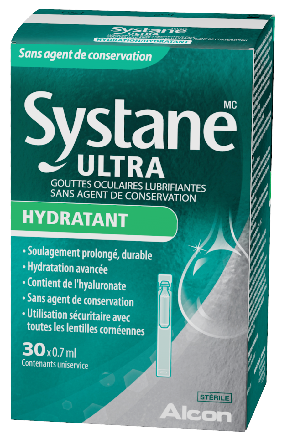 Gouttes oculaires lubrifiantes Systane Ultra Hydratant sans agent de conservation