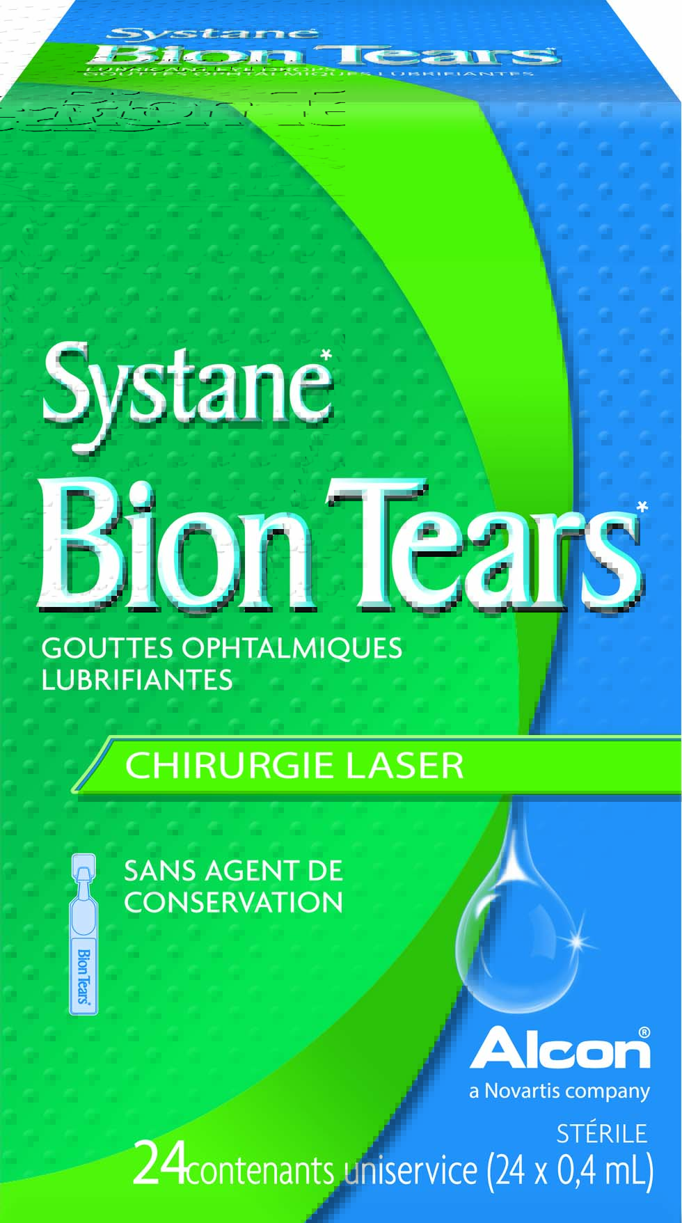 Gouttes oculaires lubrifiantes Systane Bion Tears contre la sécheresse oculaire